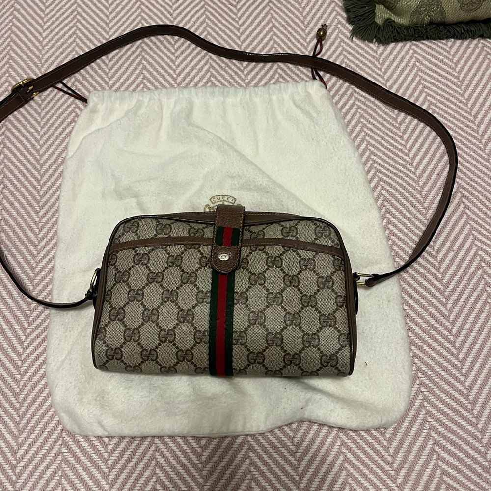 Gucci Beige and Brown Crossbody Bag